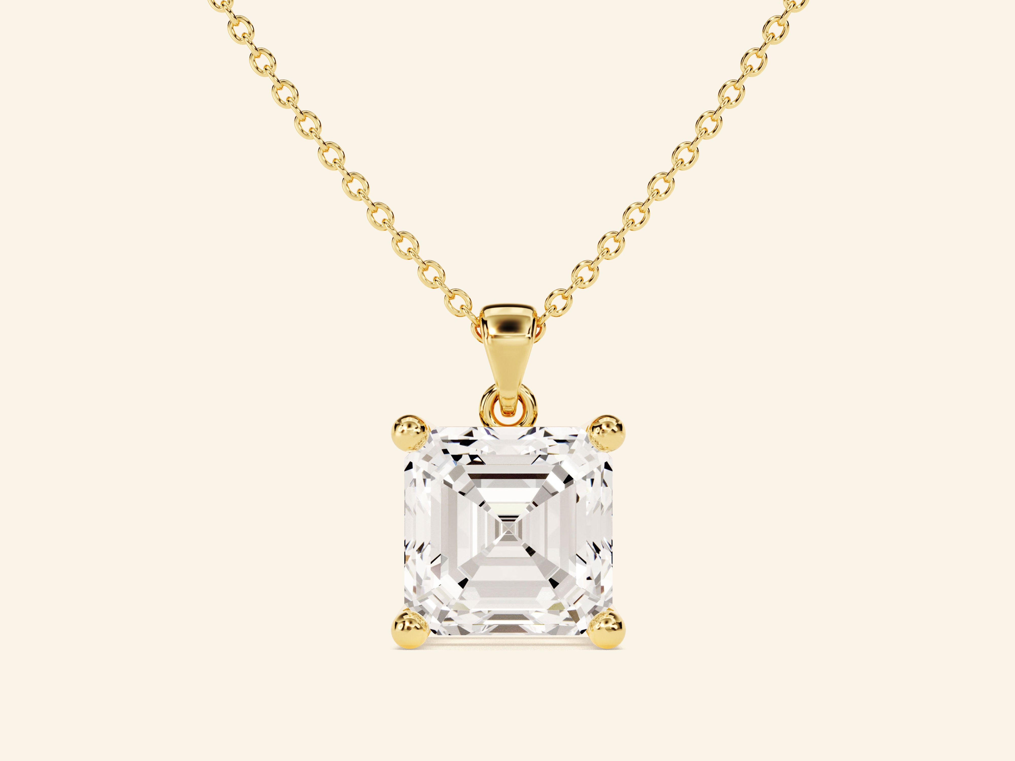 Asscher Cut Necklace