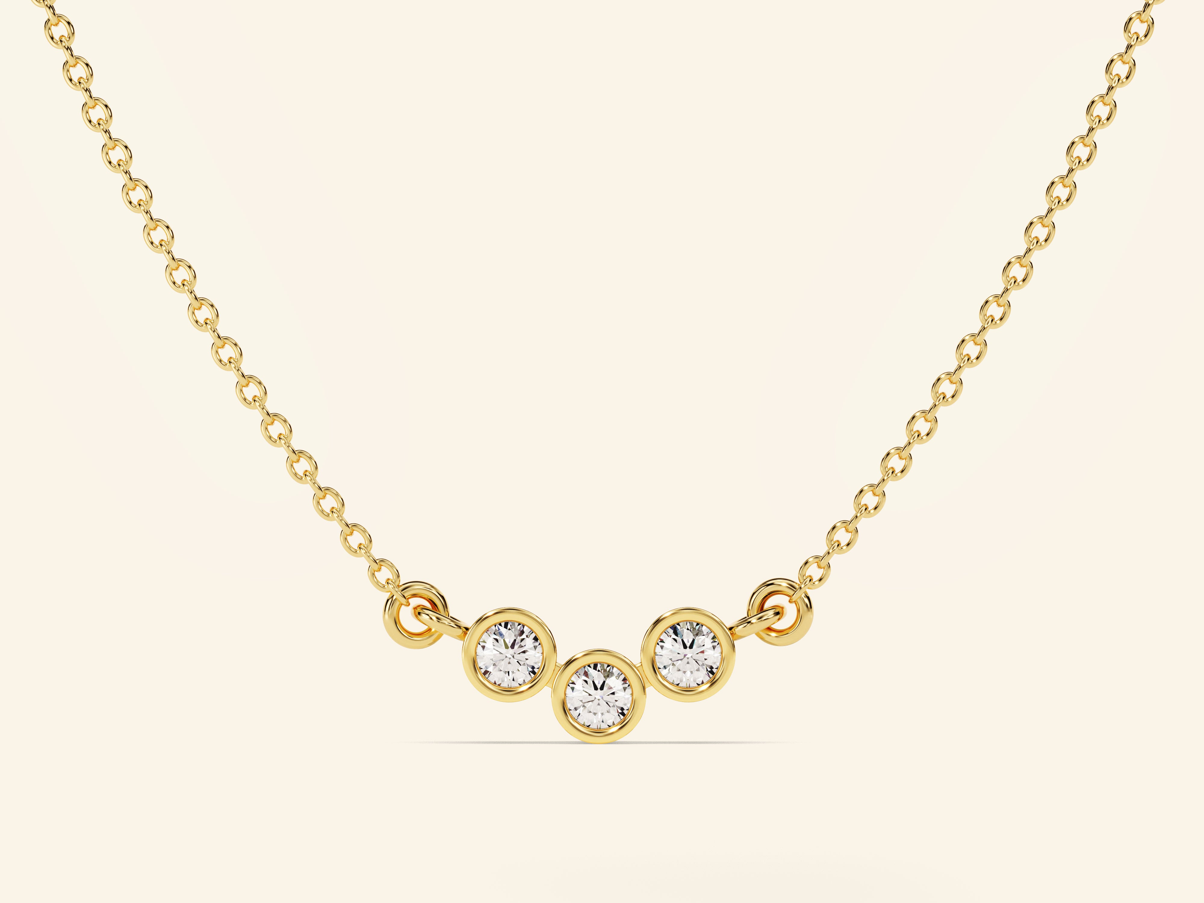 Bezel Trio Necklace