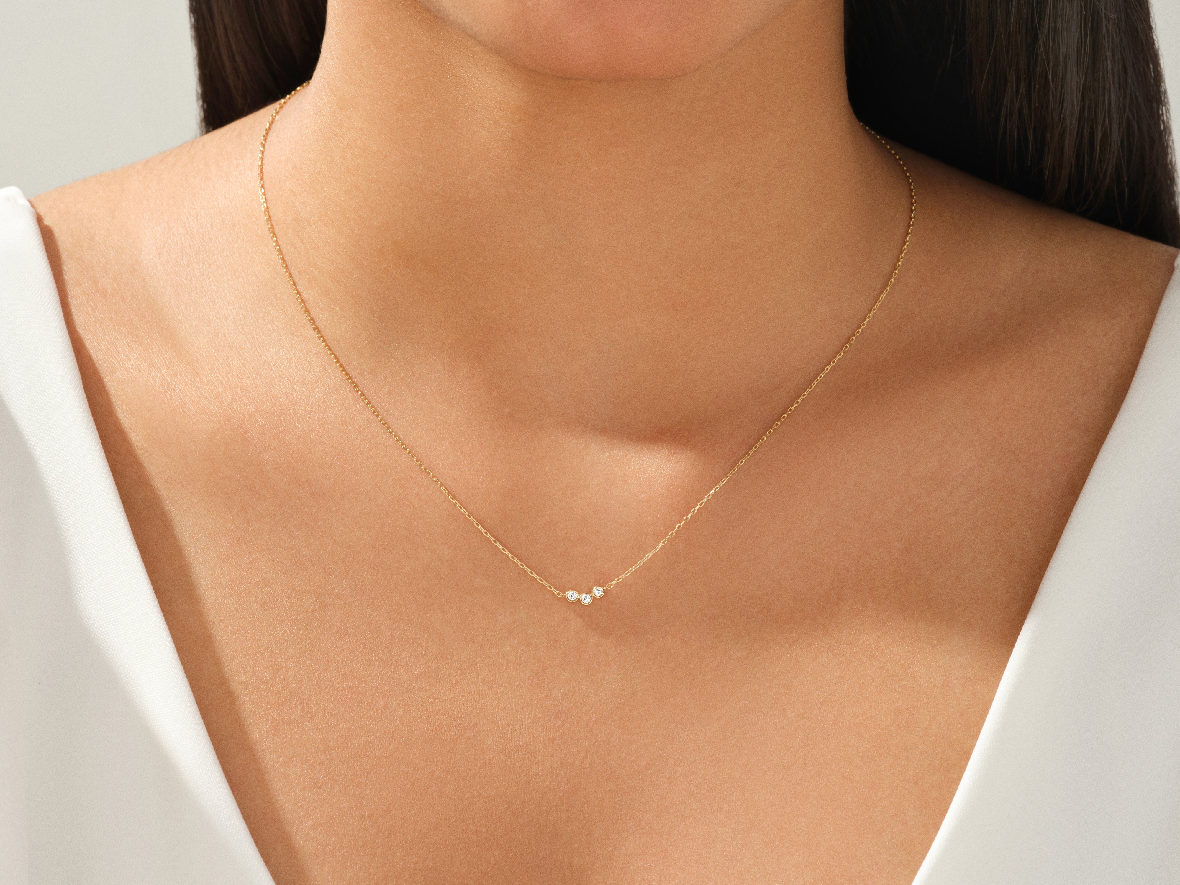Bezel Trio Necklace