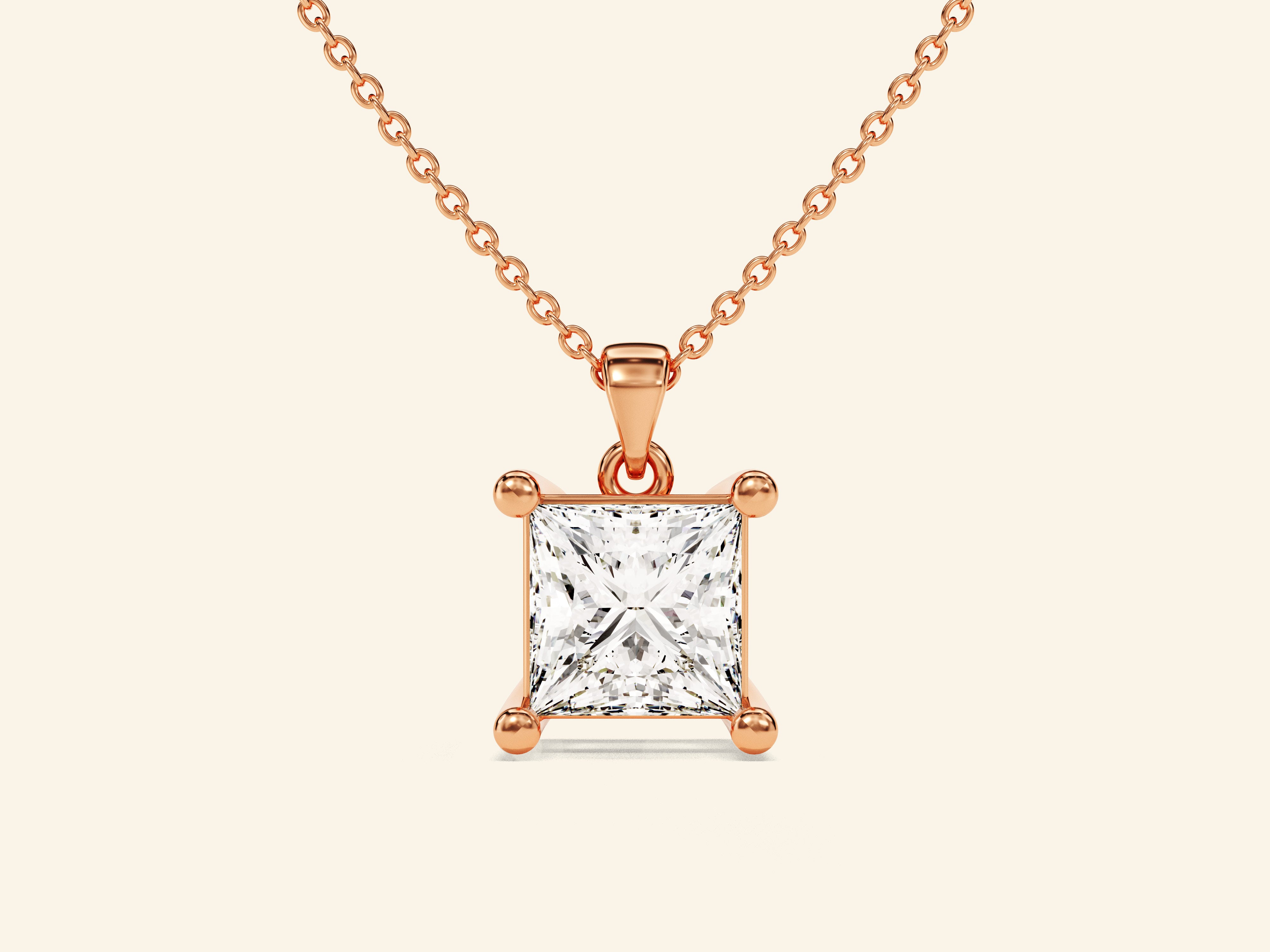 Princess Cut Necklace (1 CT)