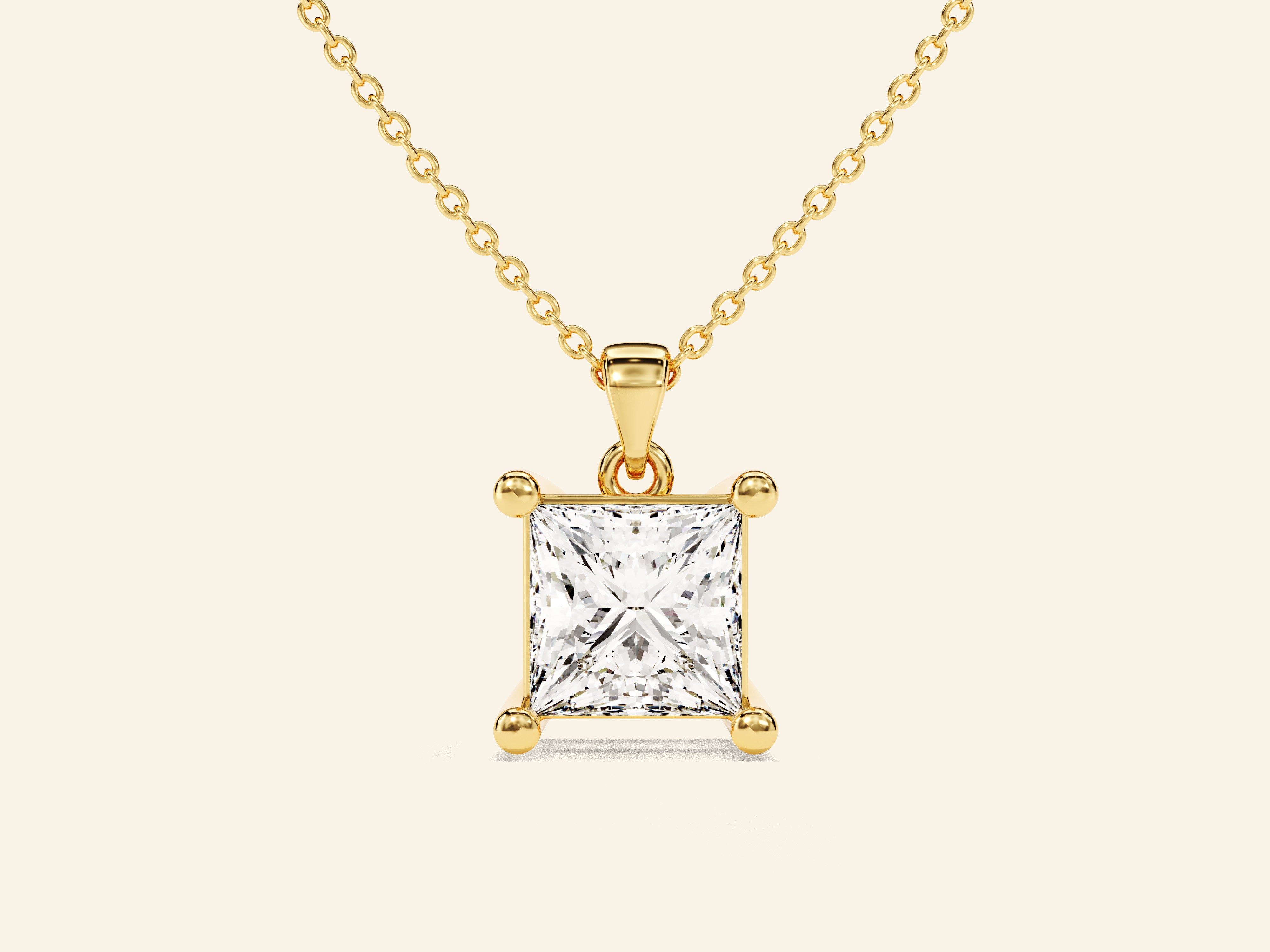 Princess Cut Necklace (1 CT)
