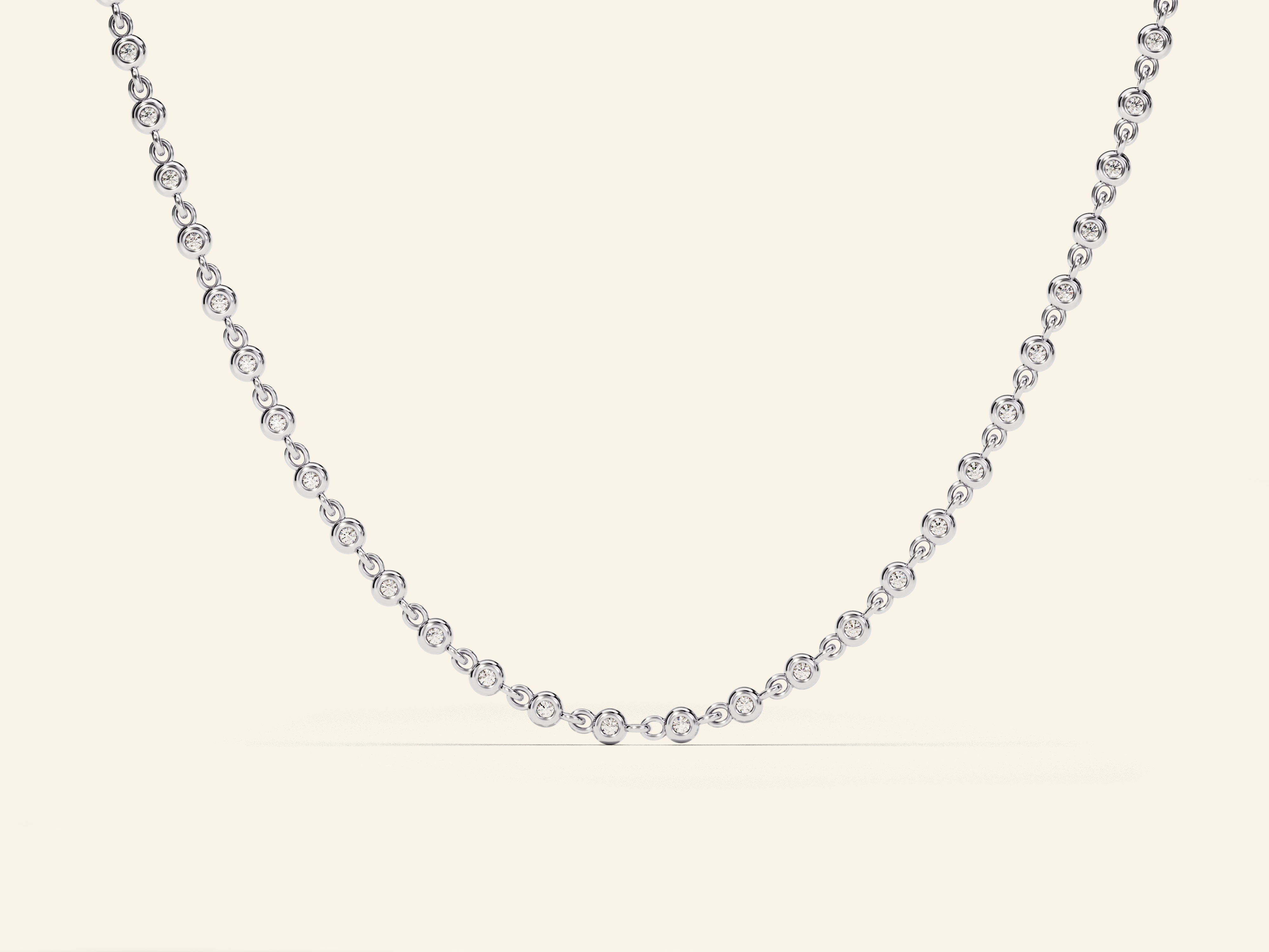 Bezel Tennis Necklace