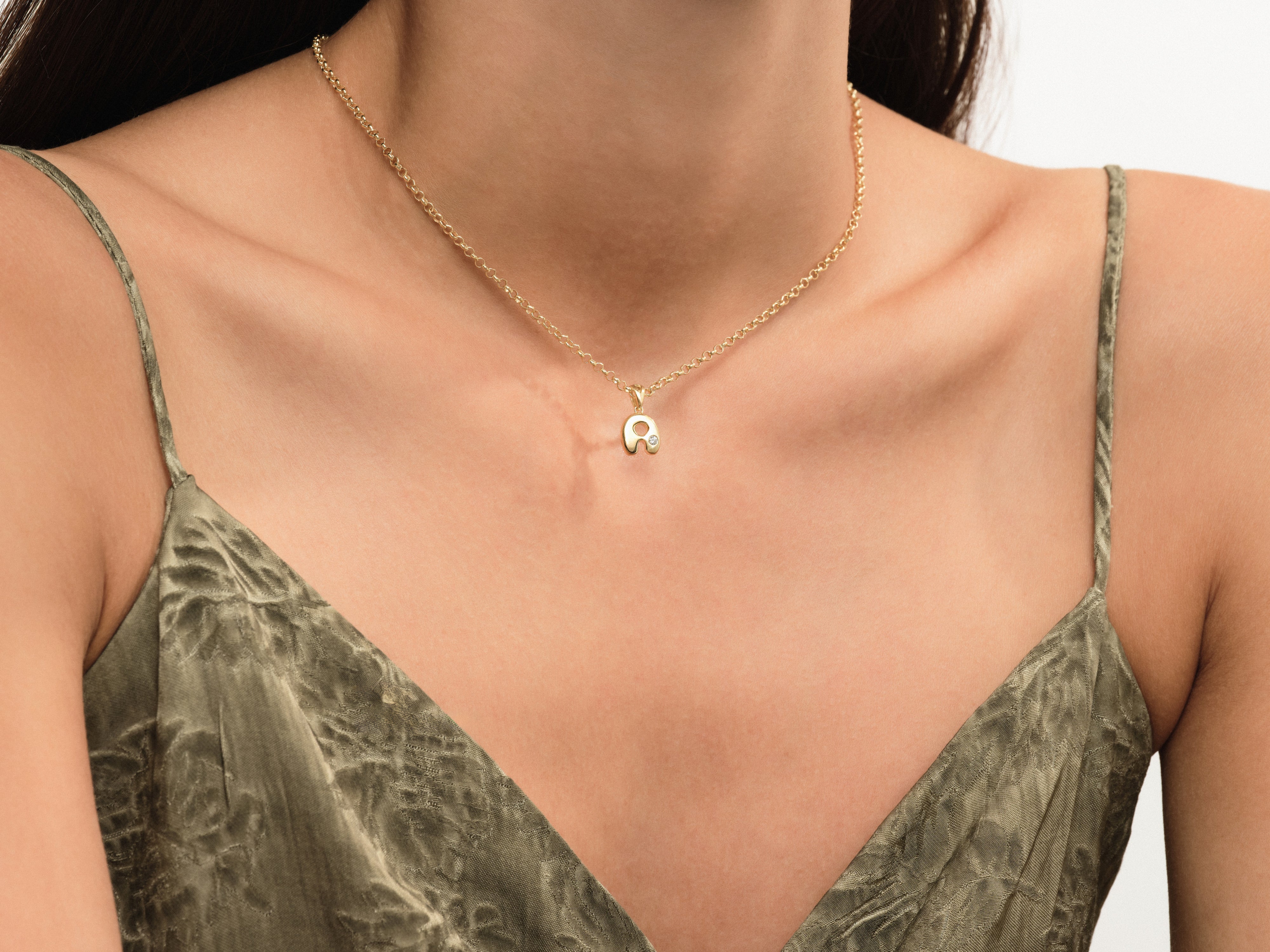 Bubble Initial Necklace