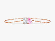 Emerald & Pear Birthstone Bracelet