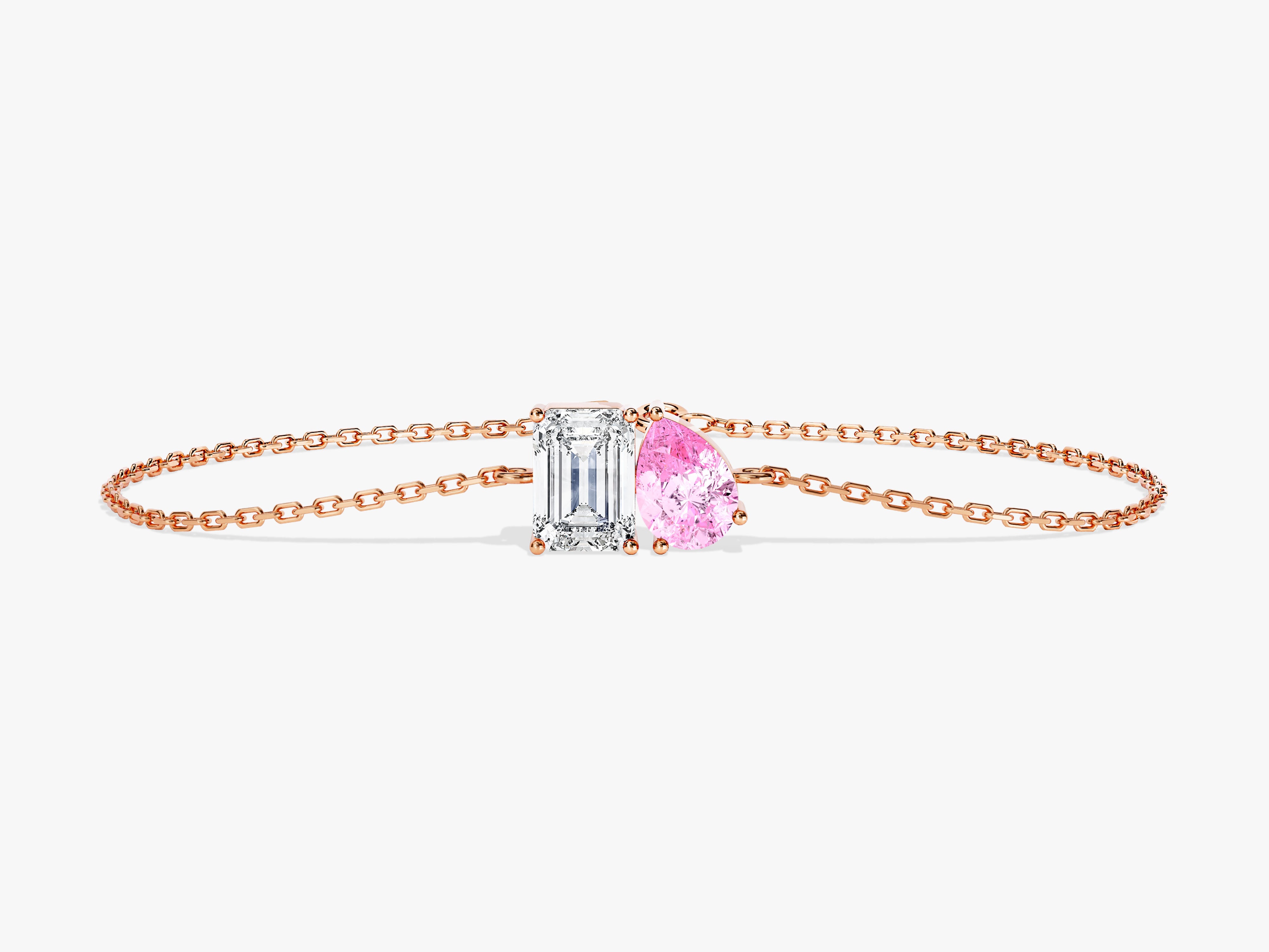 Emerald & Pear Birthstone Bracelet