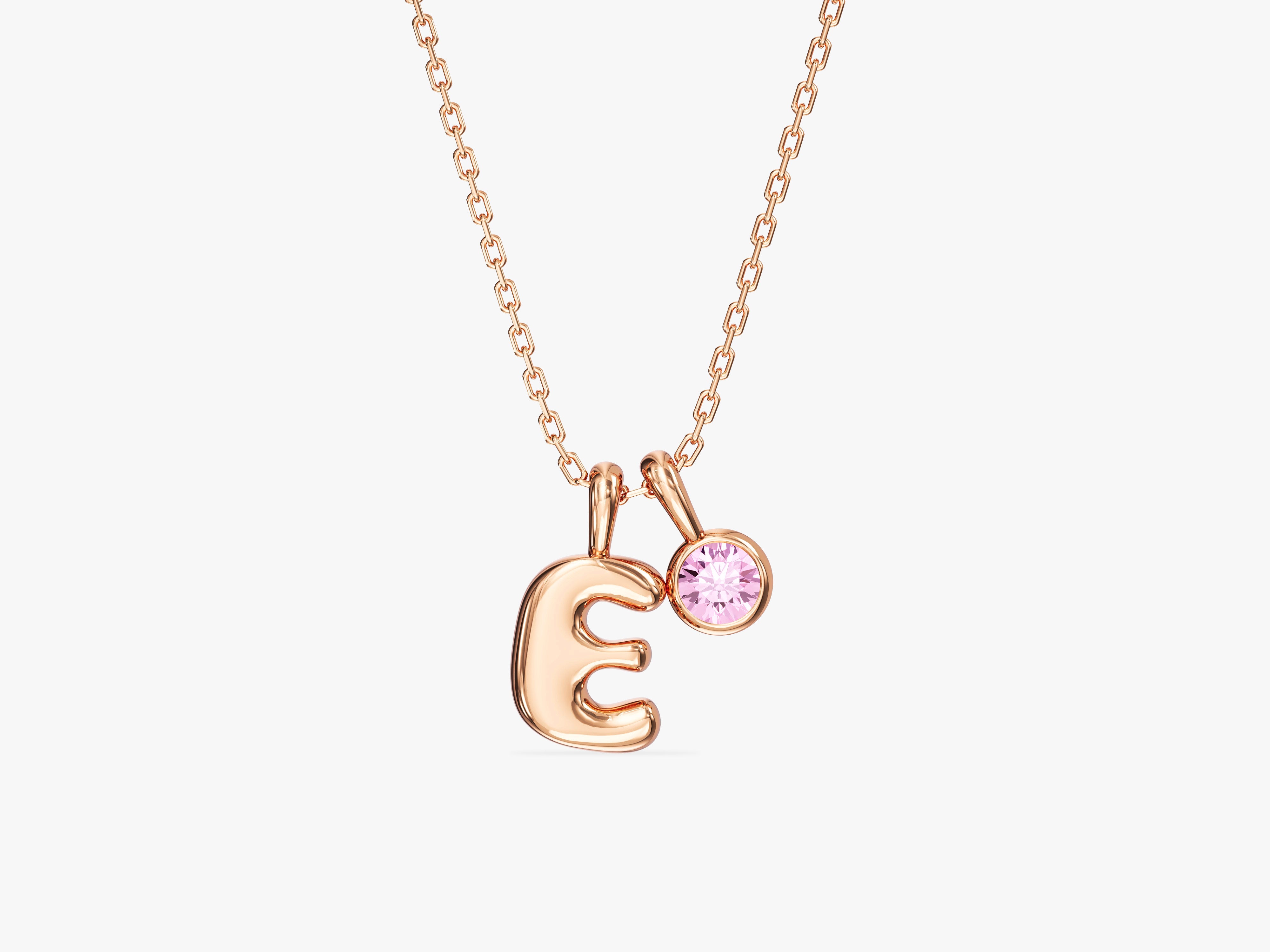 Initial Birthstone Necklace