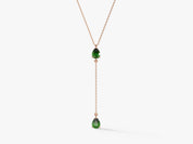 Raindrop Pear Birthstone Necklace
