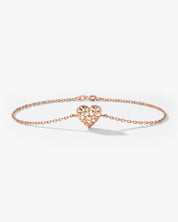 Heart Leaf Charm Bracelet
