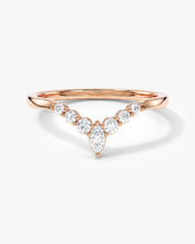 Vintage Marquise Tipped Wedding Band