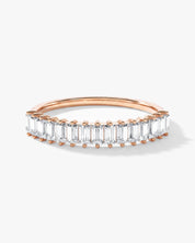 Baguette Cut Half Eternity Wedding Band