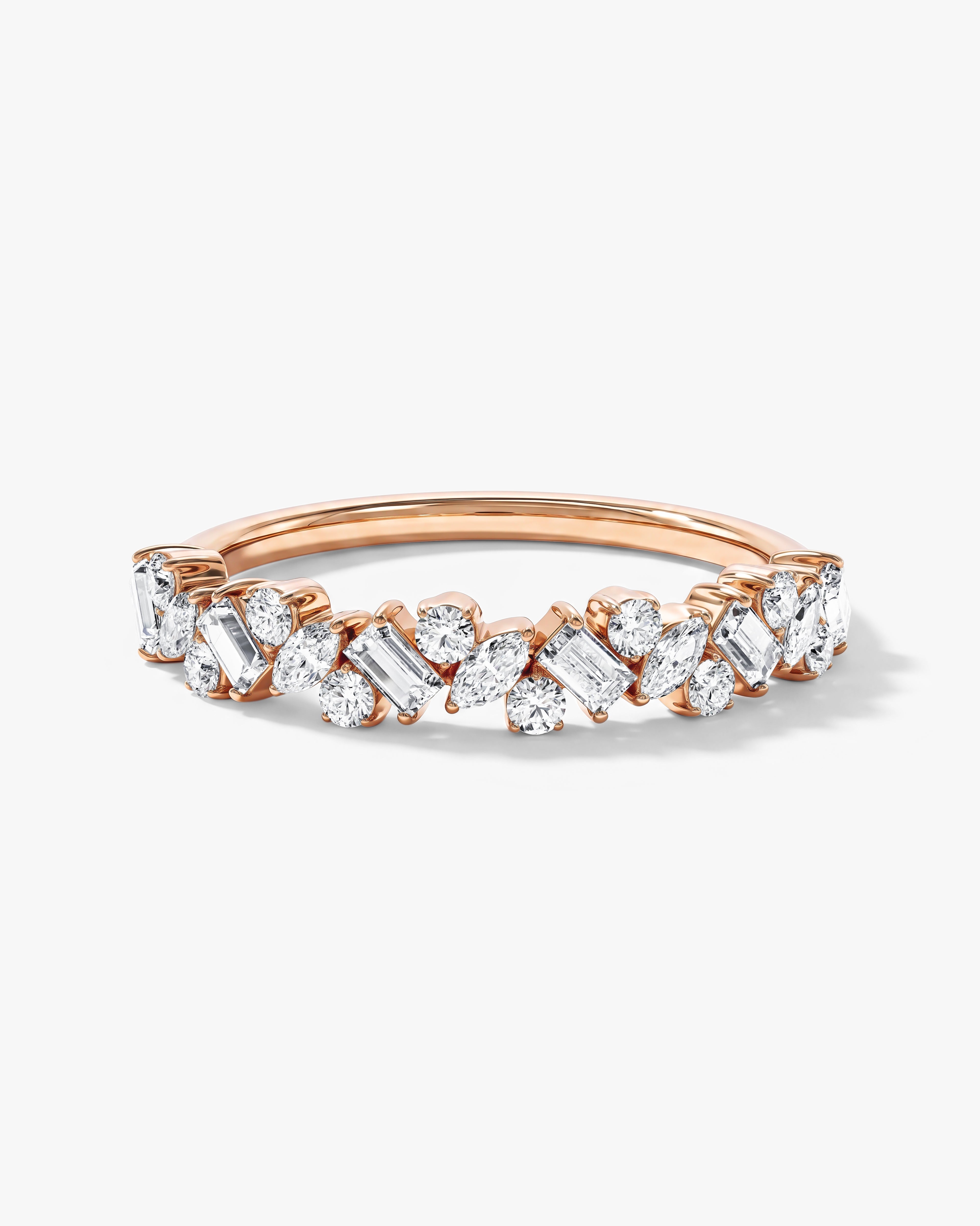 Multi-Cut Cluster Wedding Band