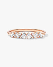 Petite Baguette Cluster Wedding Band