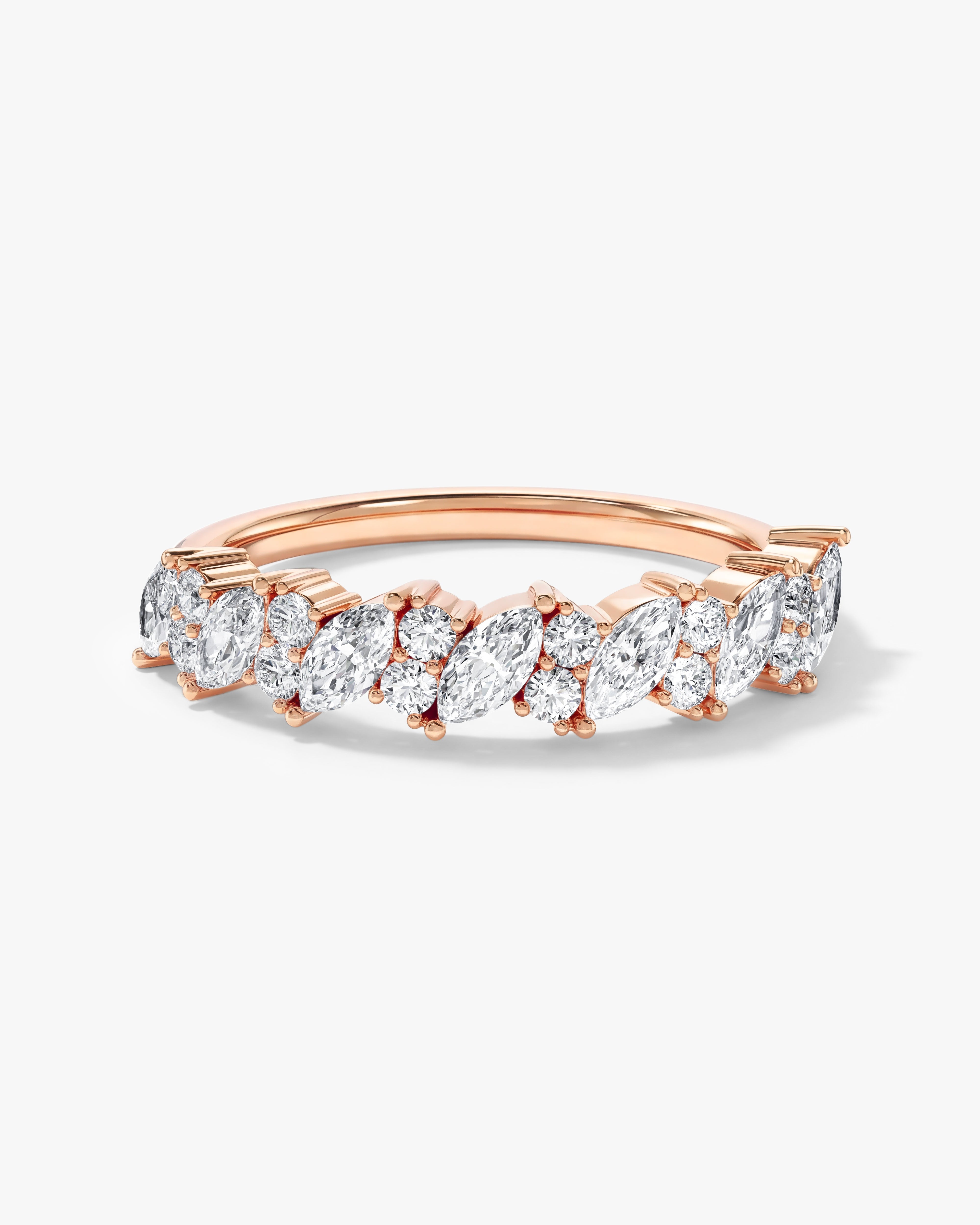Marquise Bloom Wedding Band (0.90 CT TW)