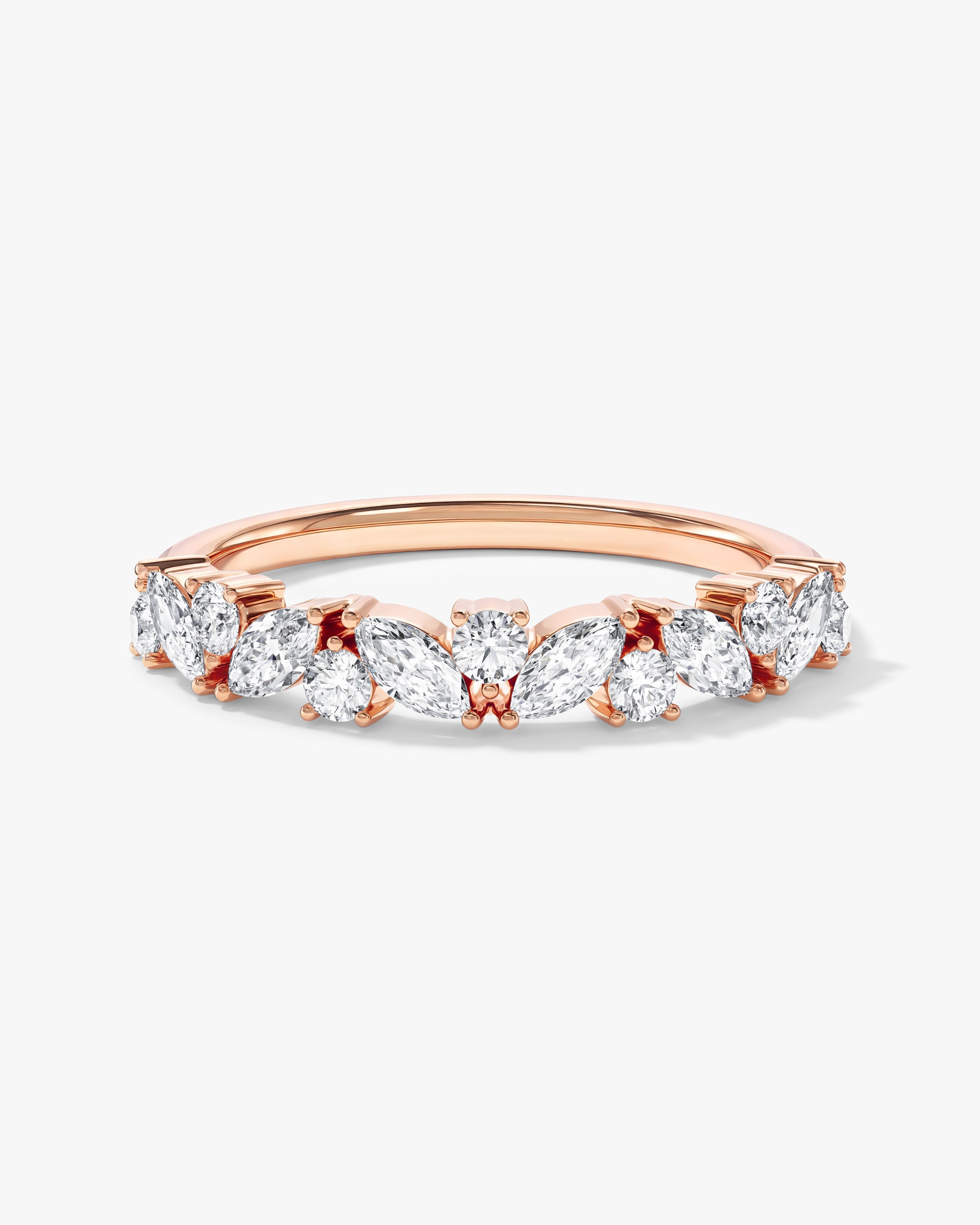Marquise Bloom Wedding Band (0.80 CT TW)