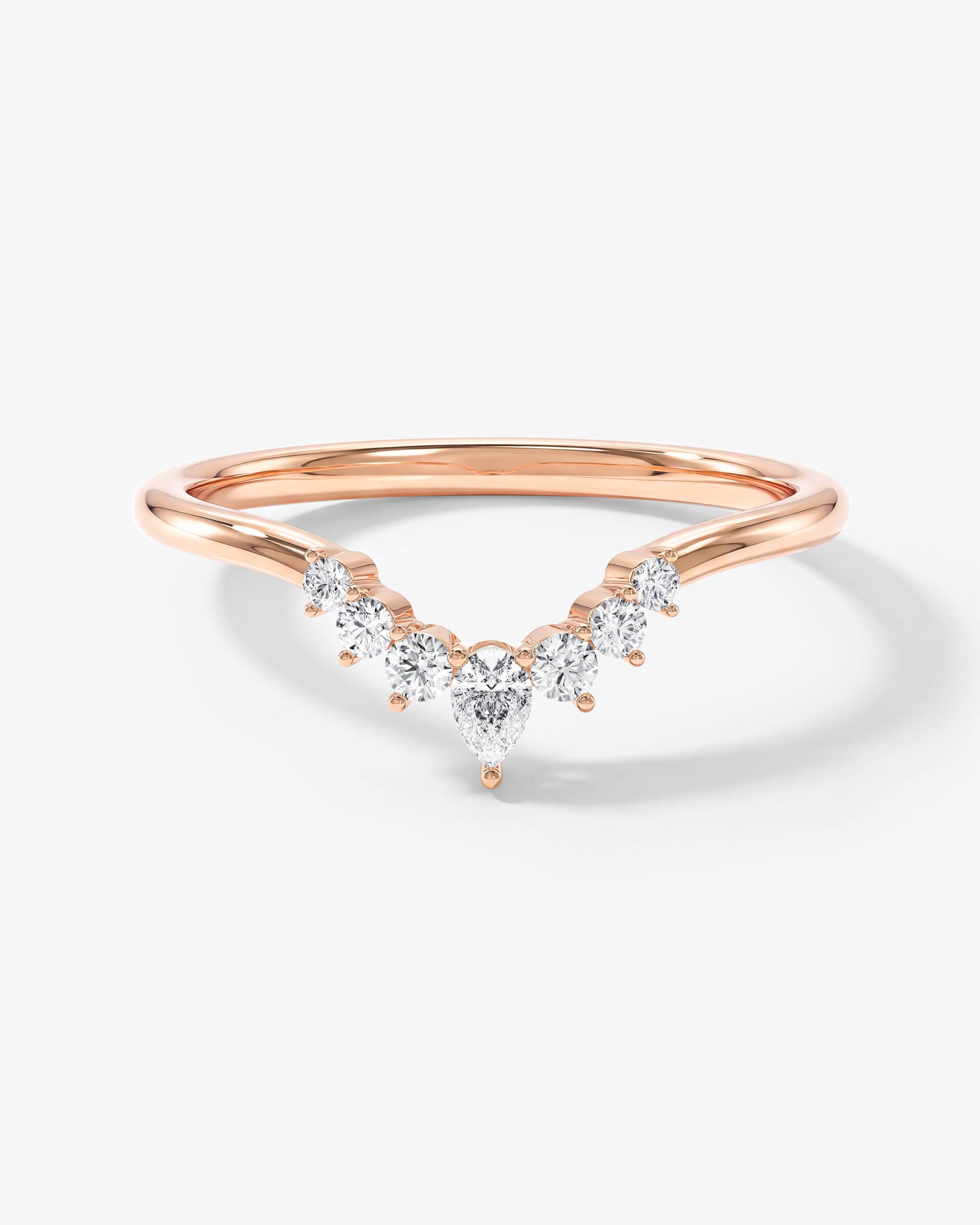 Crown Nesting Wedding Band (0.20 CT TW)