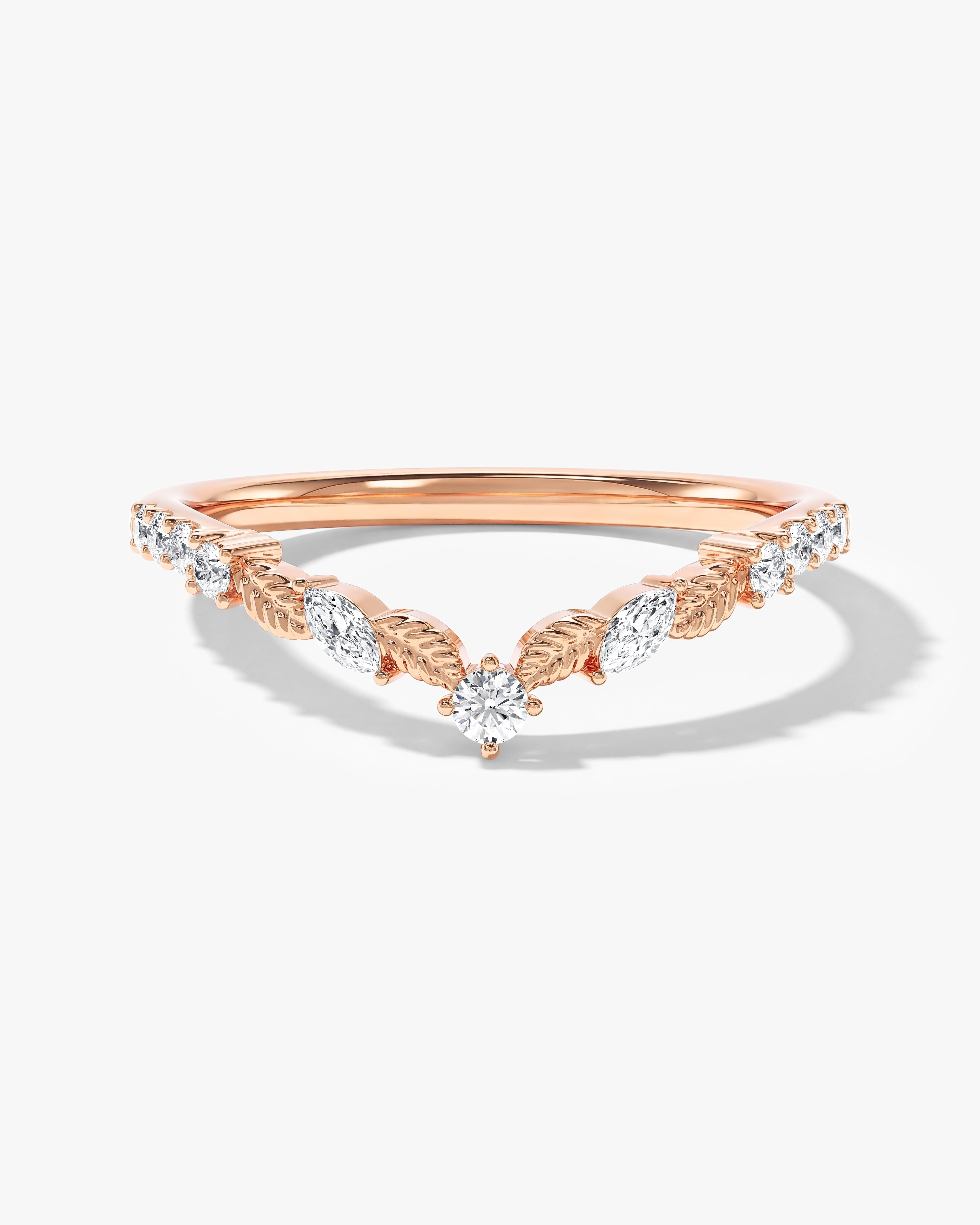 Petal Nesting Wedding Band (0.20 CT TW)