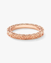 Leaf Filigree Wedding Band