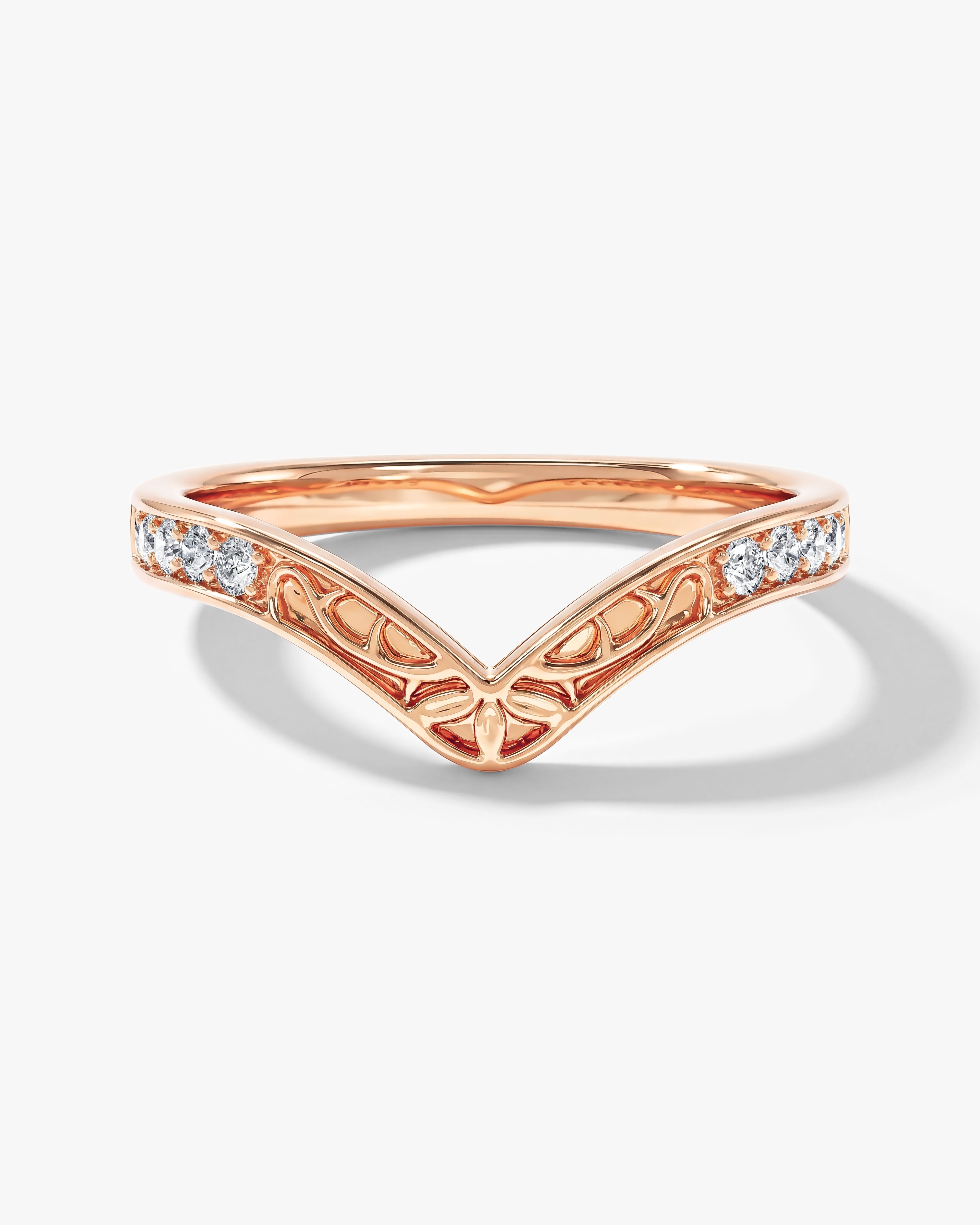 Fligree Nesting Wedding Band (0.15 CT TW)