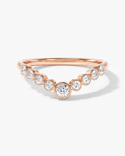 Bezel Curved Wedding Band (0.25 CT TW)
