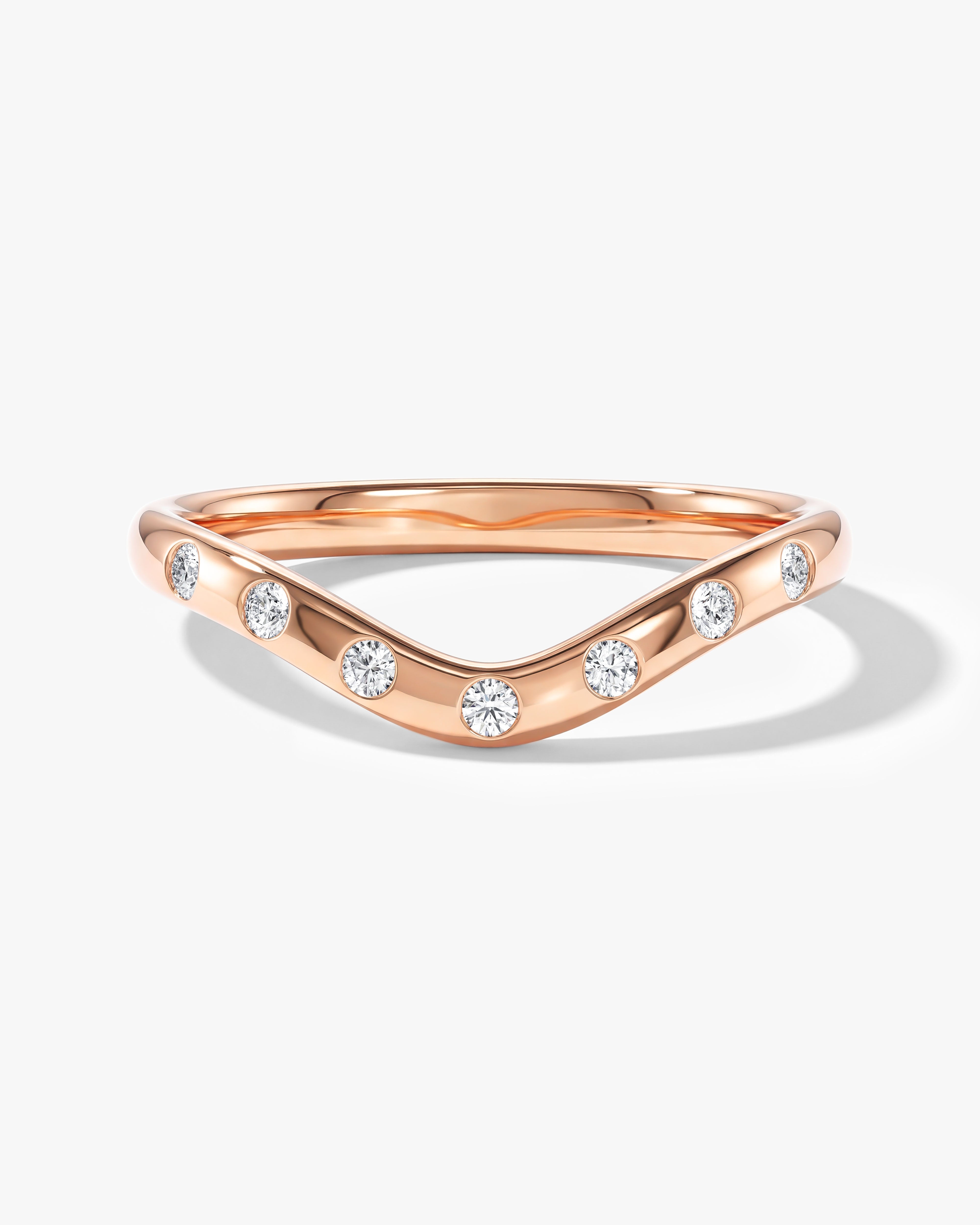 Flush Curved Wedding Band (0.10 CT TW)