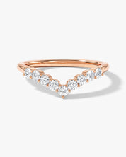 Shared Prong Chevron Wedding Band (0.30 CT TW)