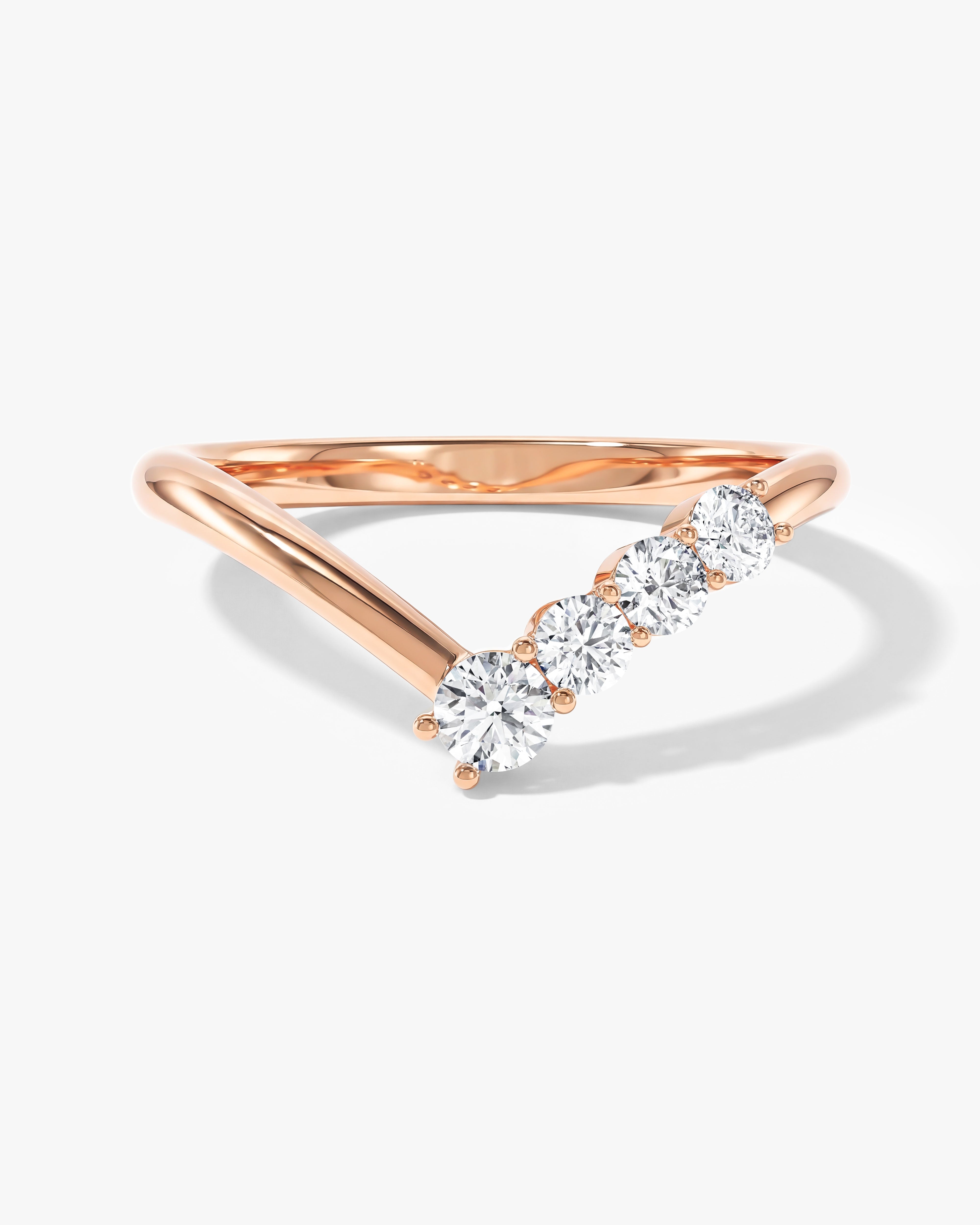 Asymmetric Chevron Wedding Band (0.30 CT TW)
