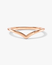 V-Shaped Plain Wedding Band