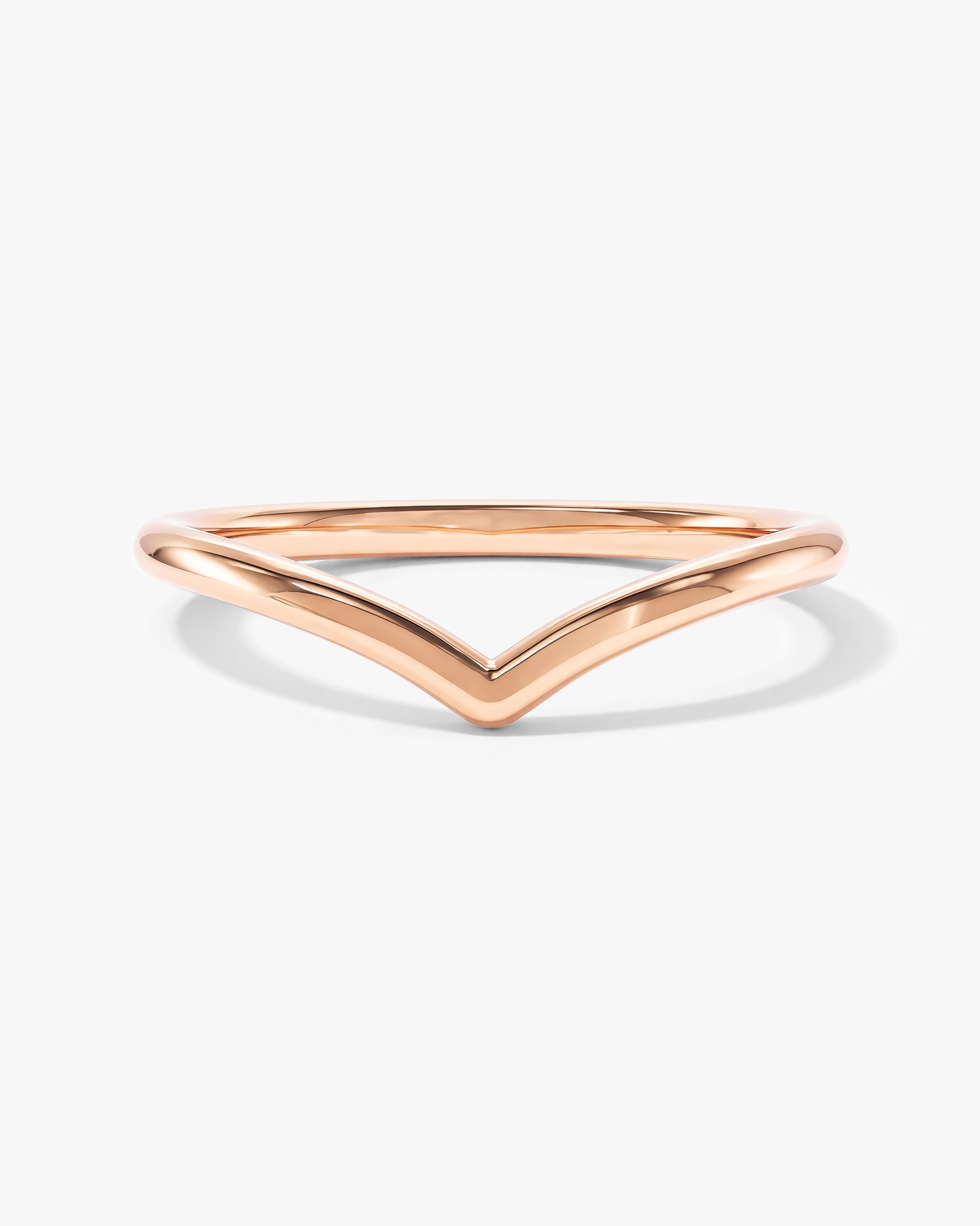 V-Shaped Plain Wedding Band