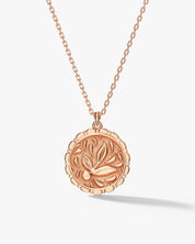 Golden Leaf Coin Necklace