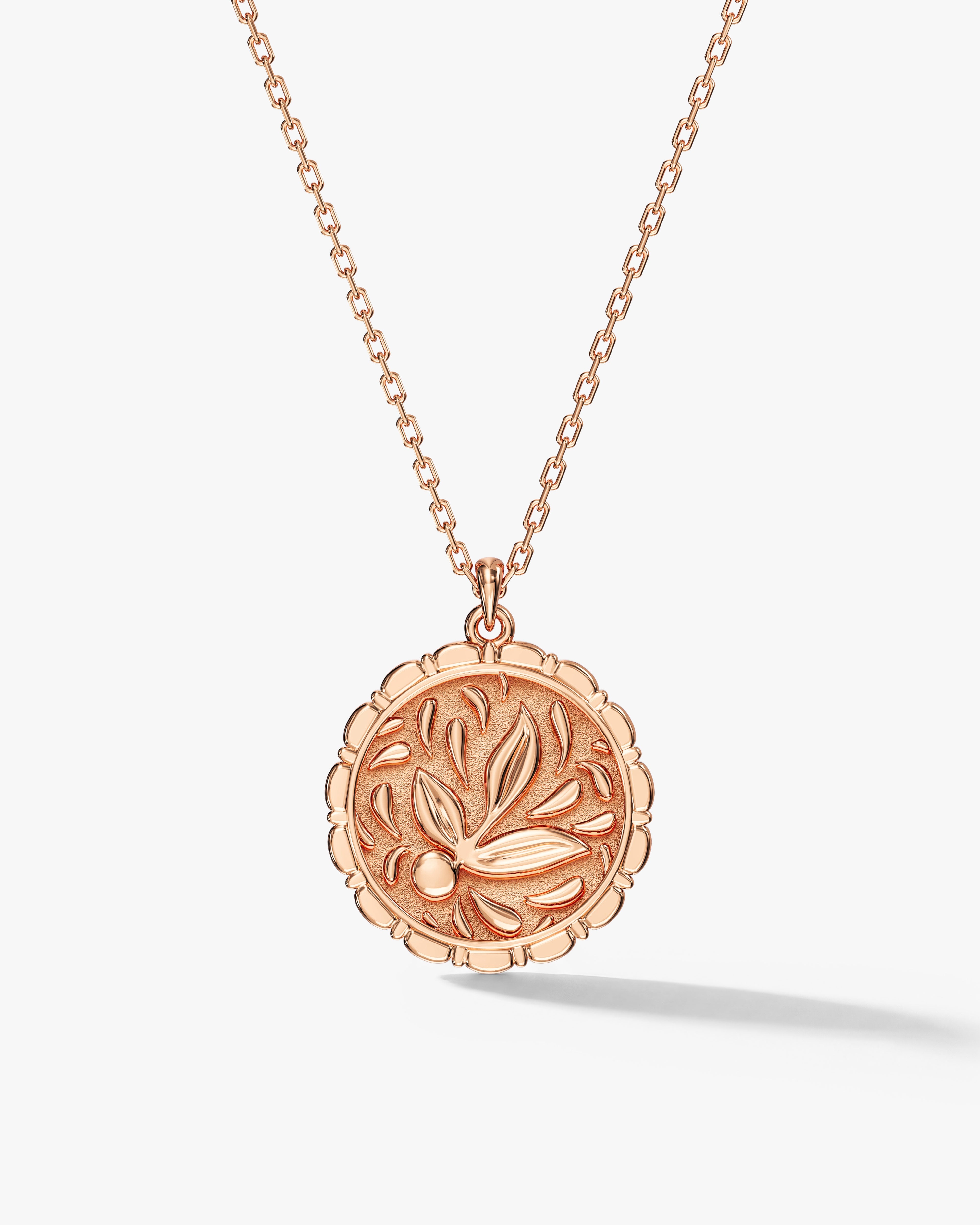 Golden Leaf Coin Necklace