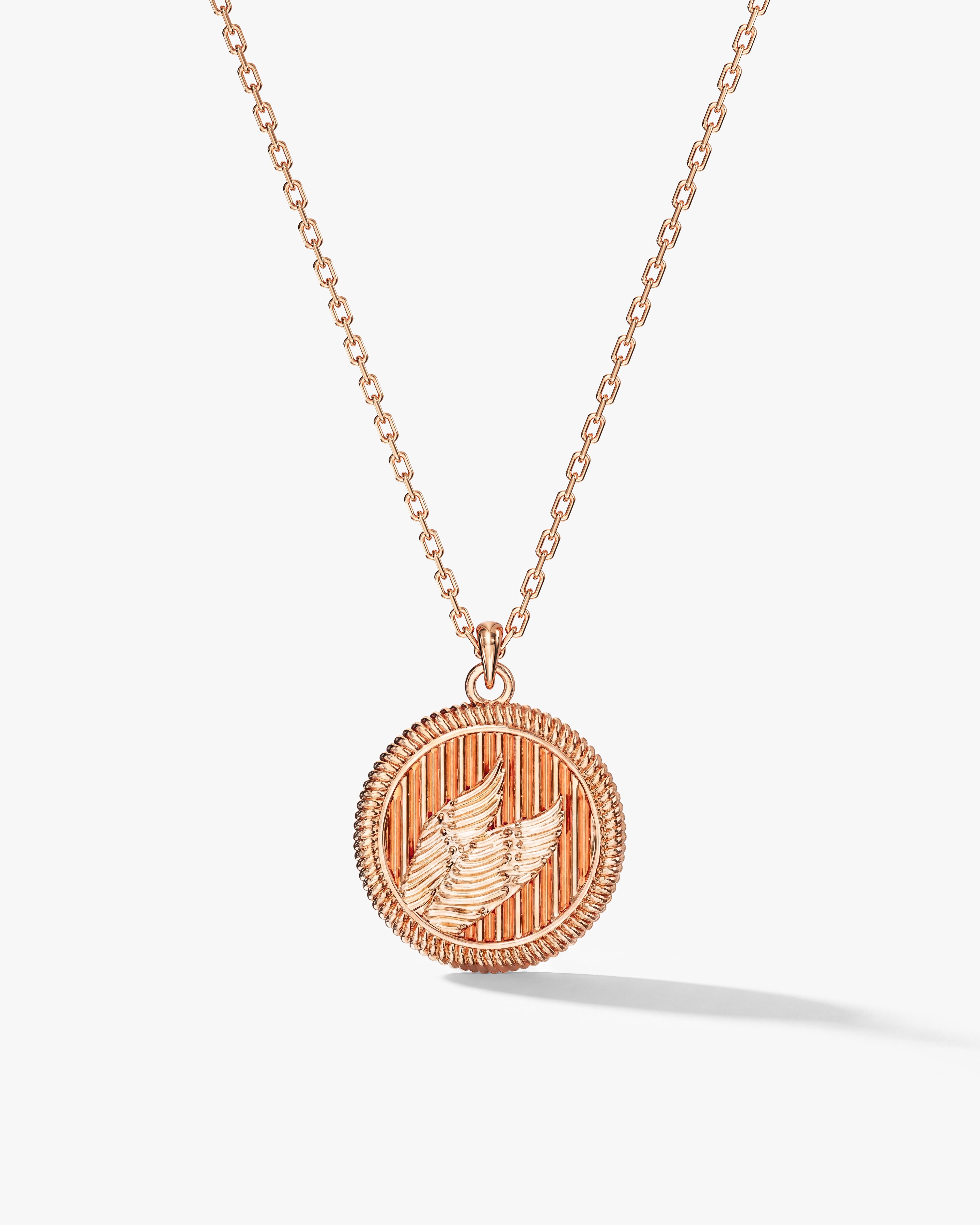 Winged Coin Necklace