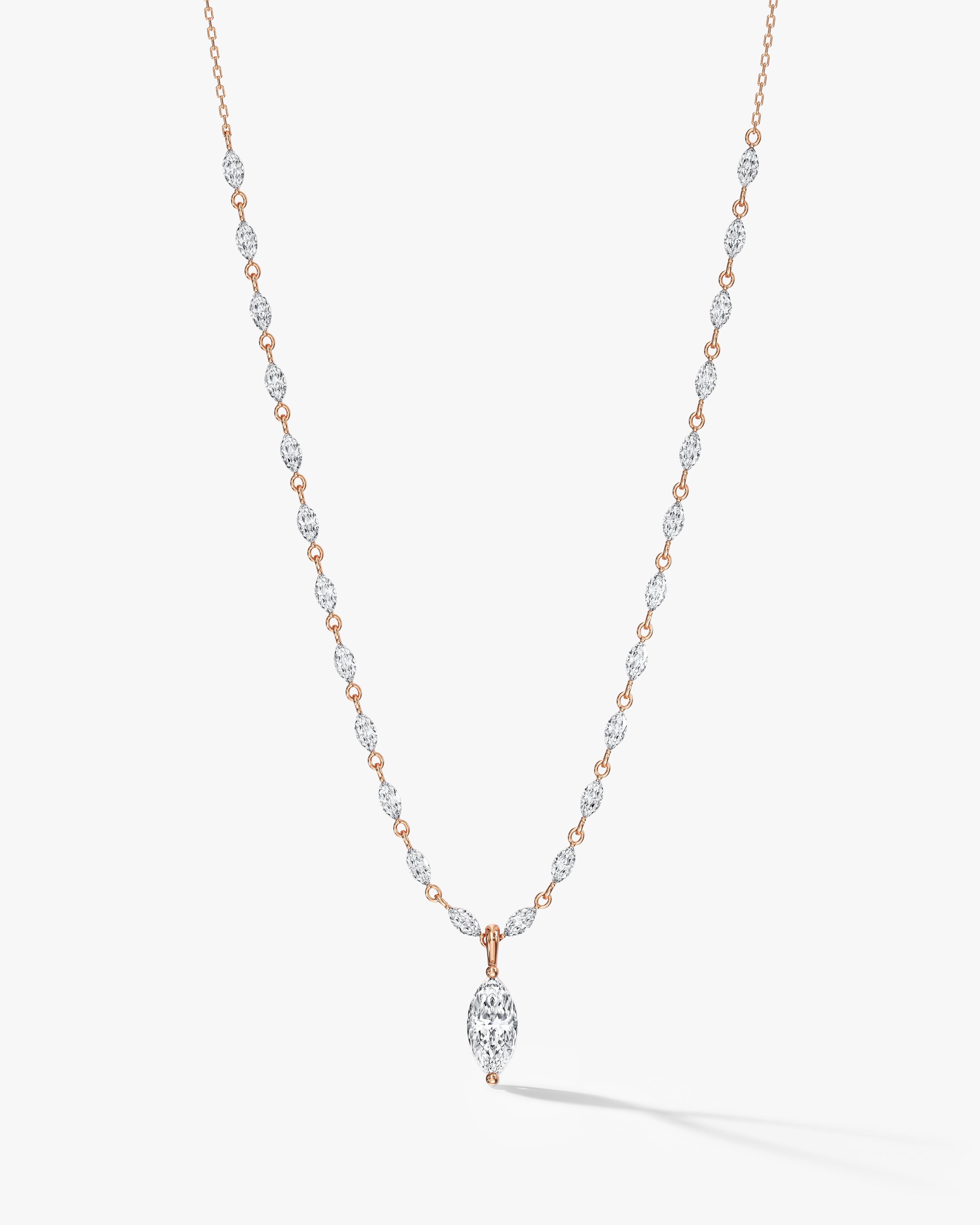Marquise Trail Drop Necklace