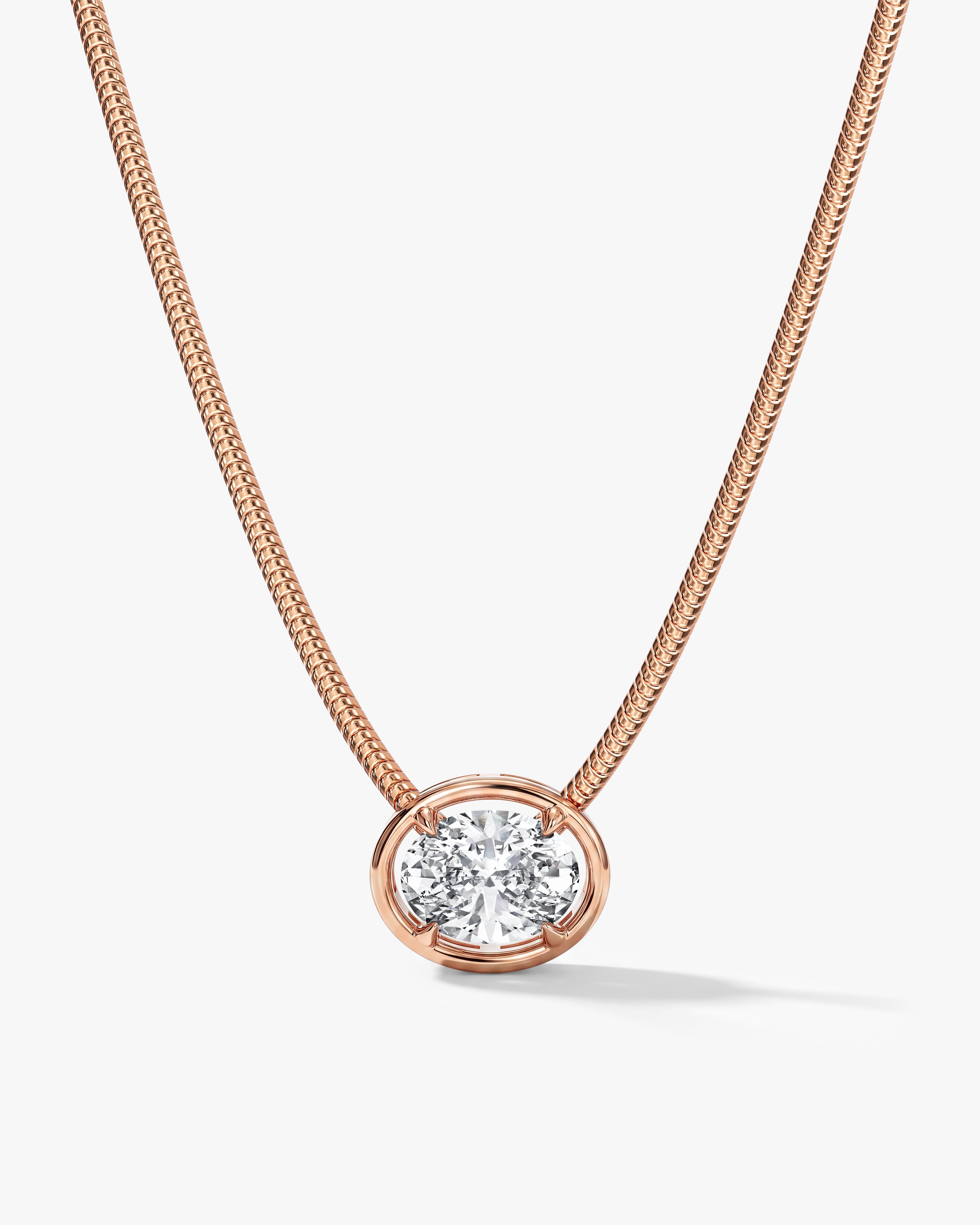 Serpent Chain Solitaire Necklace