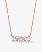 Teardrop Row Necklace