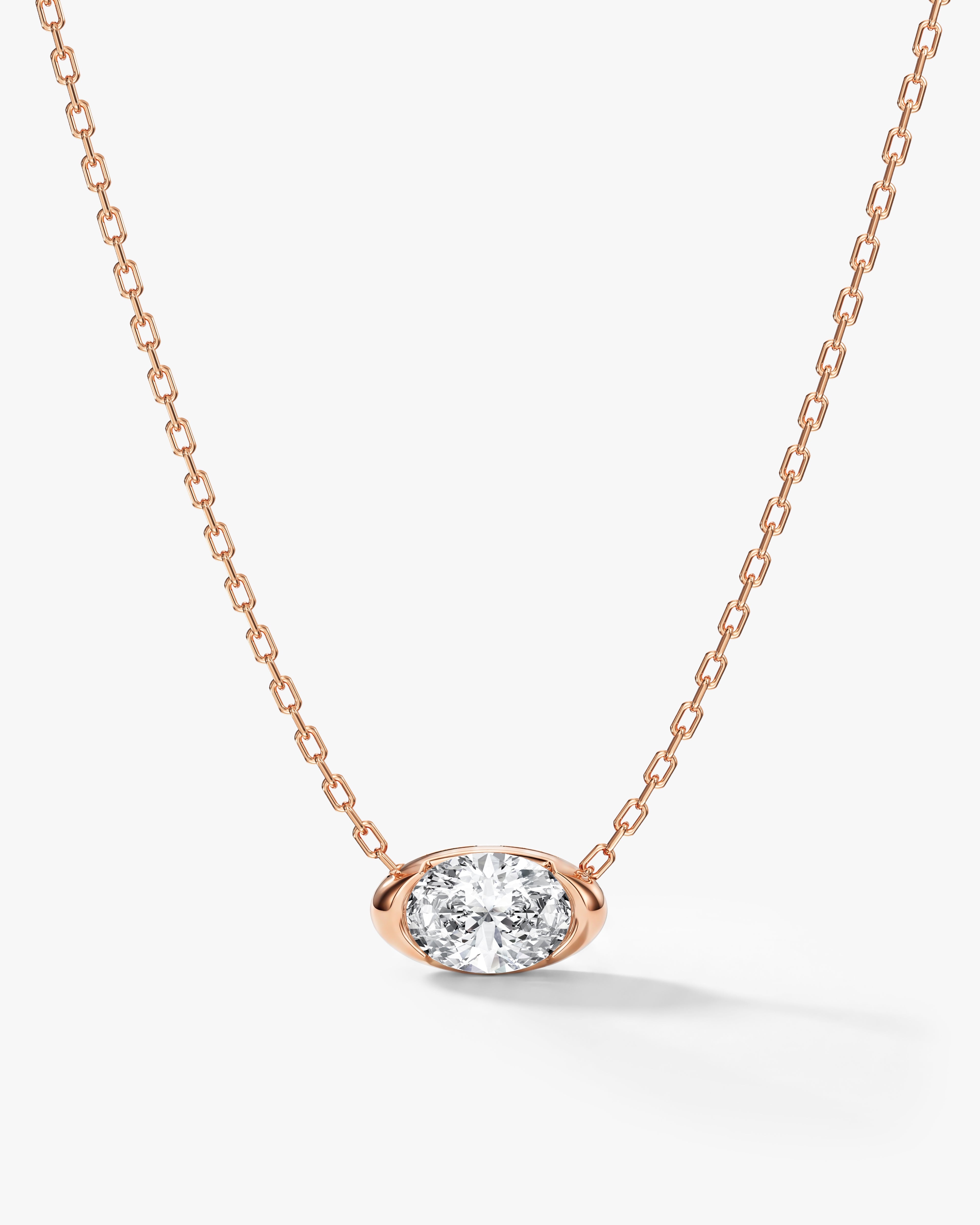 Sideways Oval Necklace