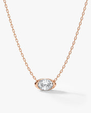 Sideways Oval Necklace