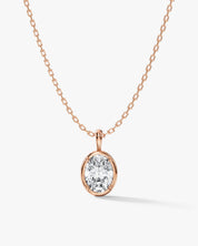 Oval Solitaire Necklace
