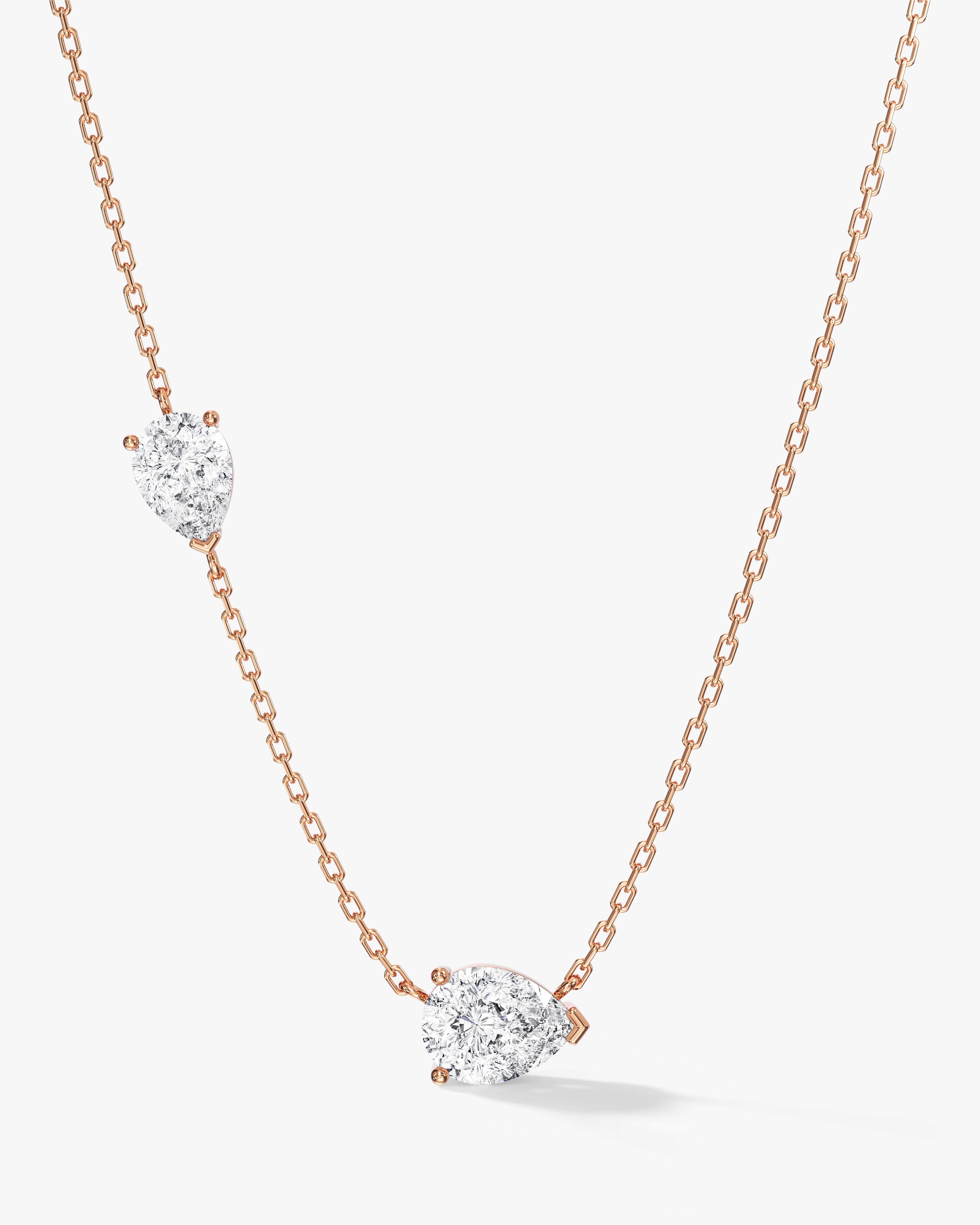 Double Teardrop Trail Necklace