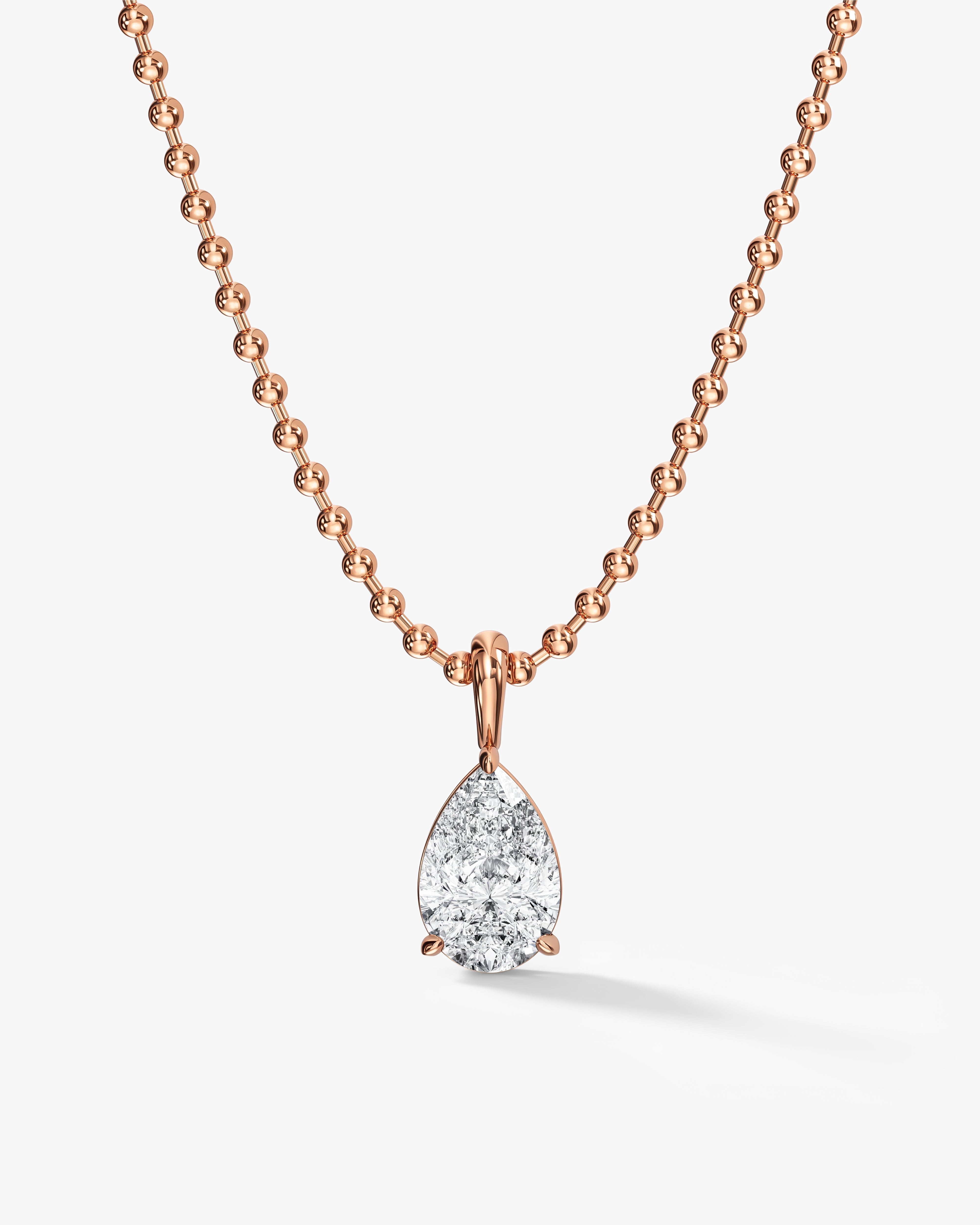 Teardrop Ball Chain Necklace