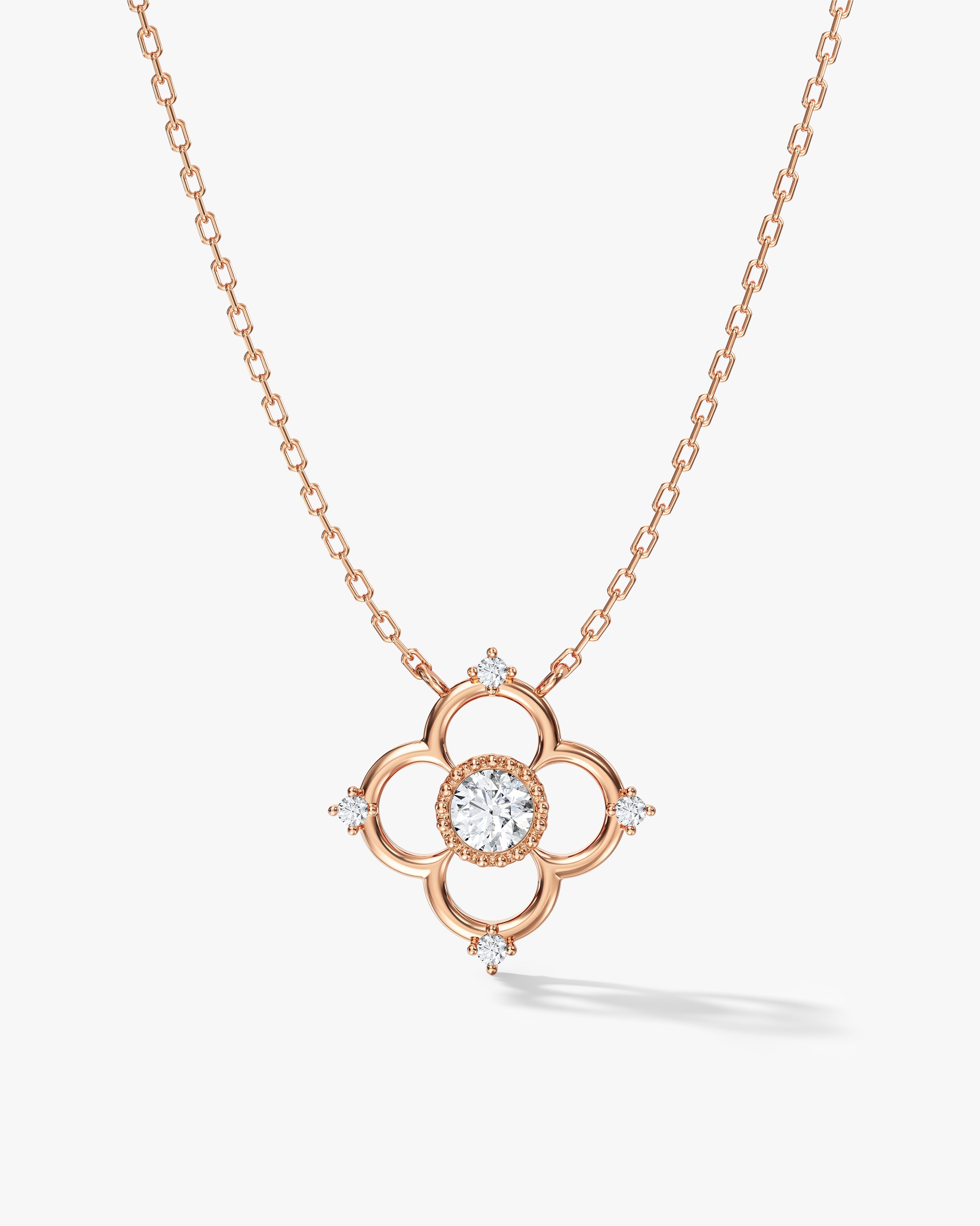 Open Petal Clover Necklace