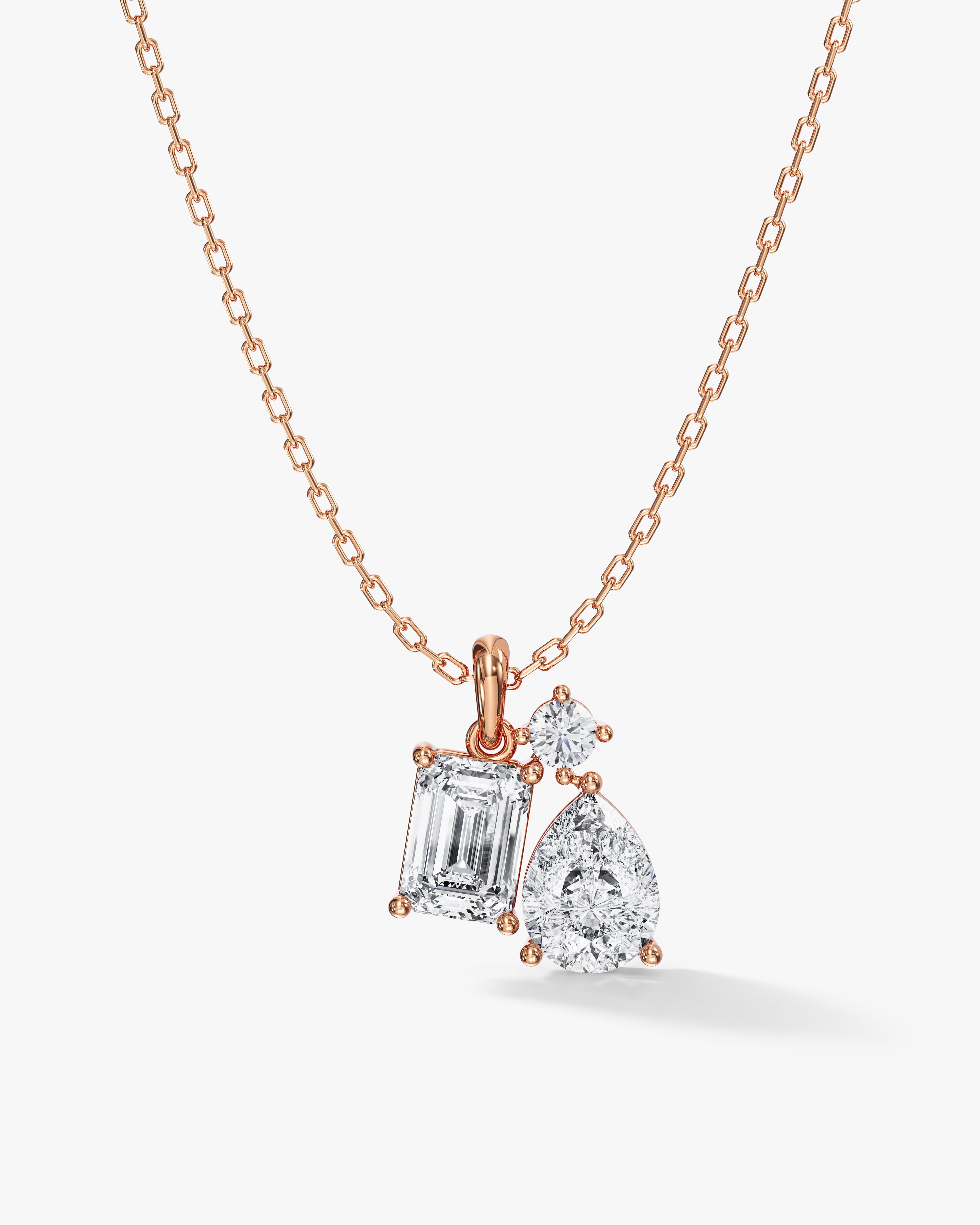 Triple Sparkle Cluster Necklace