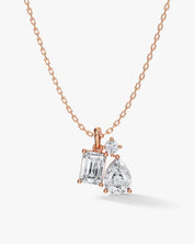 Triple Sparkle Cluster Necklace