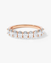 U-Prong Oval Half Eternity Band (2.50 CT TW)