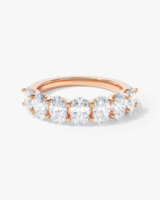 U-Prong Oval Half Eternity Band (4.00 CT TW)