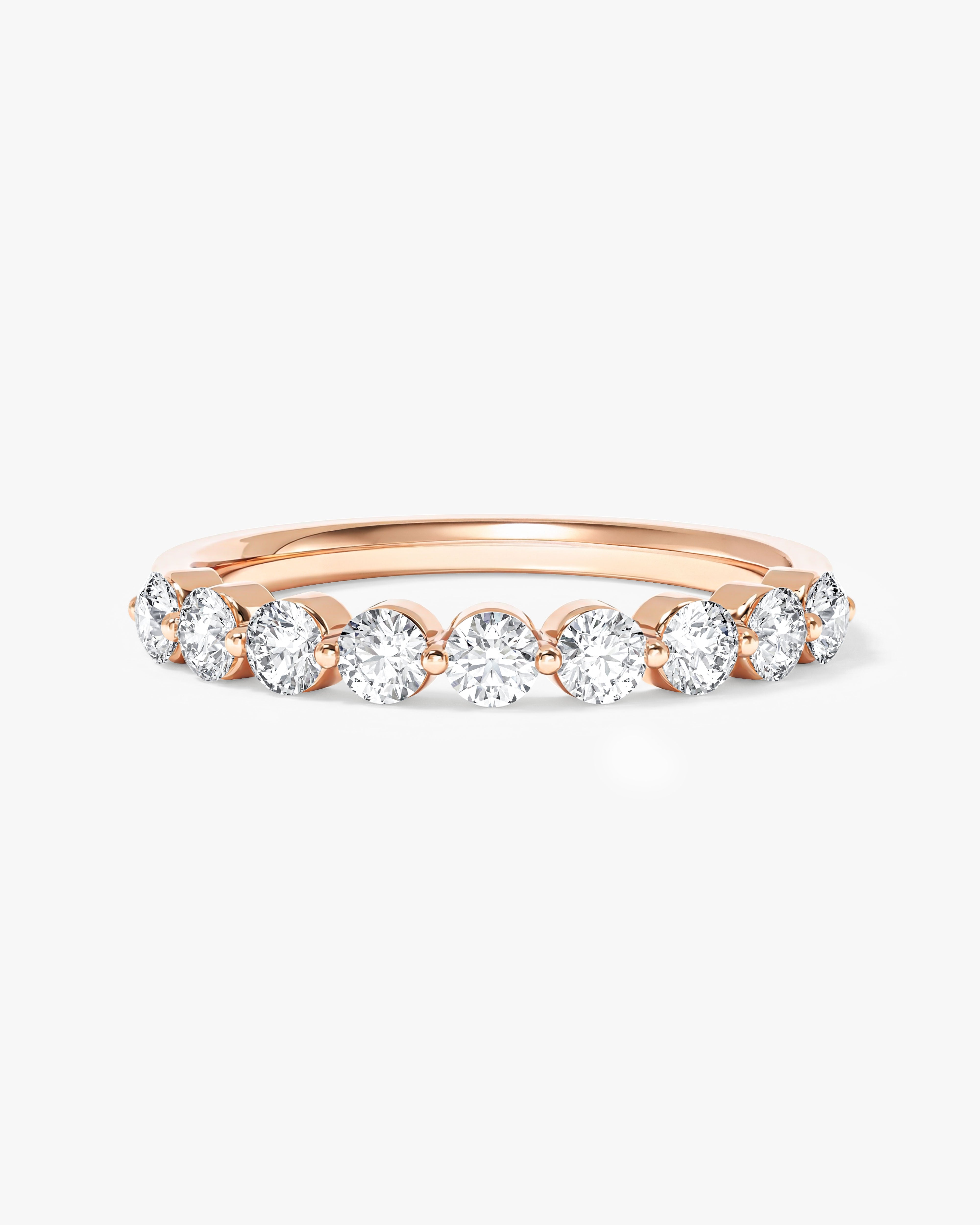 Single Prong Half Eternity Band (0.75 CT TW)
