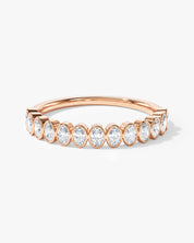 Bezel Oval Half Eternity Band (0.75 CT TW)
