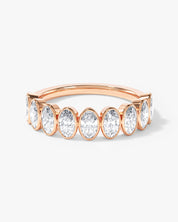 Bezel Oval Half Eternity Band (2.00 CT TW)