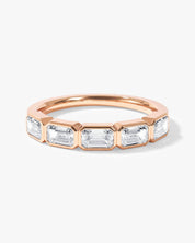 East-West Bezel Emerald Half Eternity Band (1.50 CT TW)
