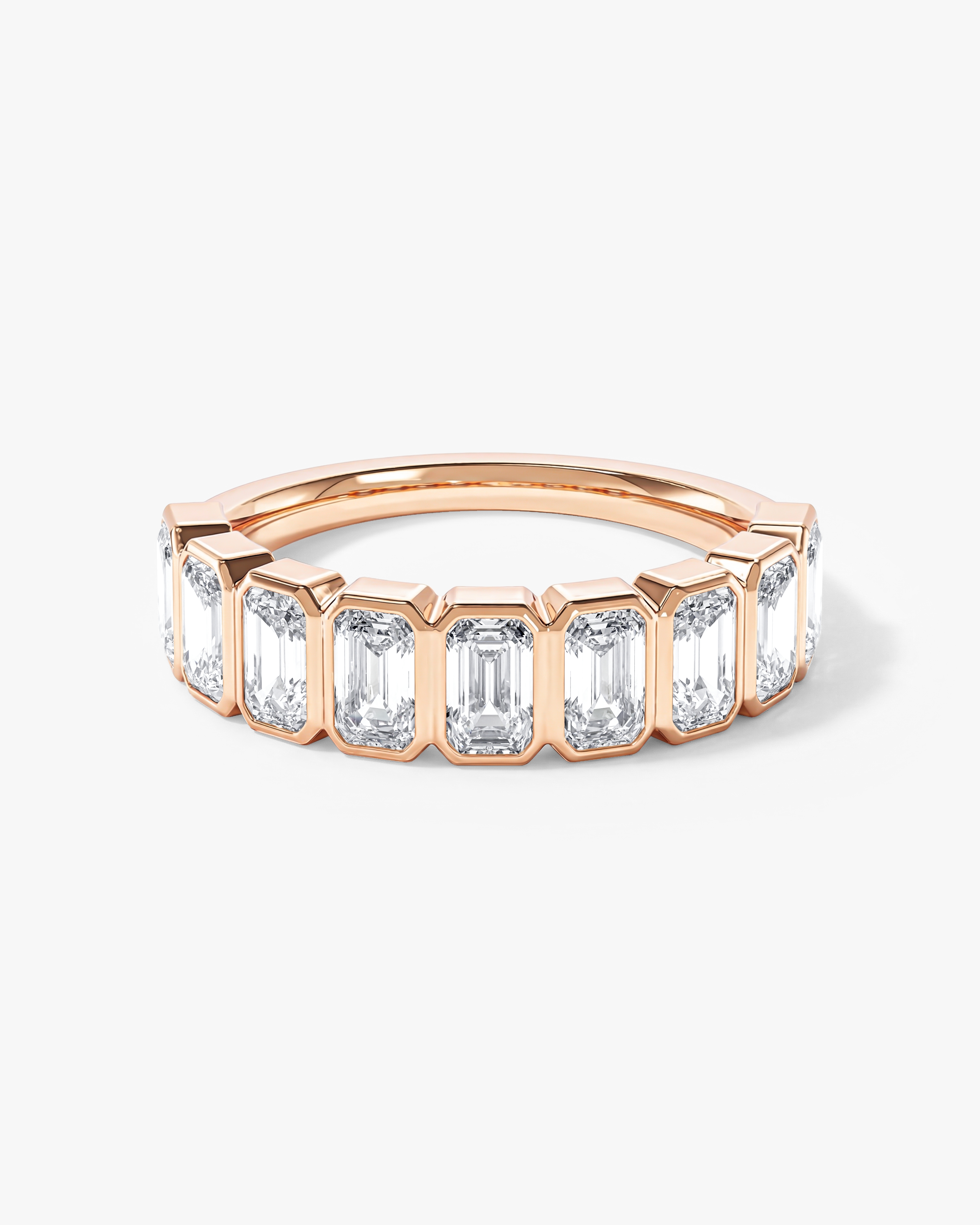 Bezel Emerald Half Eternity Band (2.50 CT TW)