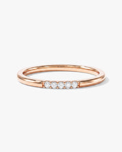 Minimalist Five-Stone Wedding Band